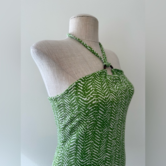 Banana Republic Green and White Patterned Halter Top - Picture 4 of 8